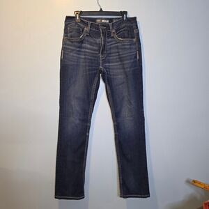 BKE Jake Straight Leg Jeans Mens 32R Dark Wash Denim Casual‎ Modern